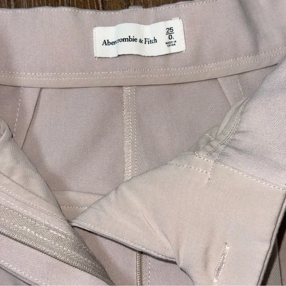 Abercrombie Sloane Tailored Pant 25 0 L Tall wide leg Trousers ivory old money - Picture 5 of 14